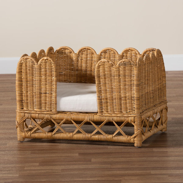View of Bay Isle Home™ Brazley Bali & Pari Palm Bohemian Light Honey Rattan Pet ...